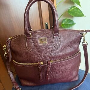 Dooney & Bourke - Dillen Double Pocket Satchel in Maroon